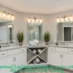 Optimal Lighting Pairing Sconces with Mirrors Over a 48” Vanity