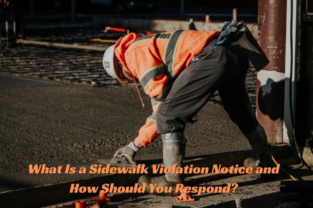 What Is a Sidewalk Violation Notice and How Should You Respond