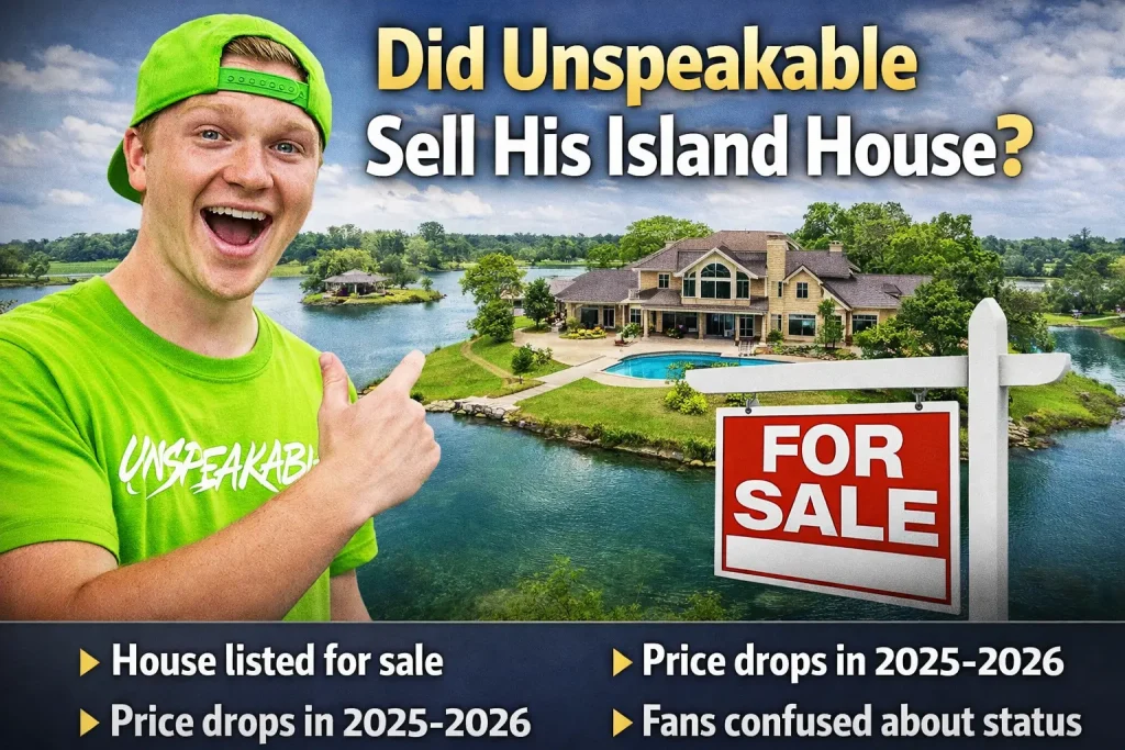 Did Unspeakable Sell His Island House